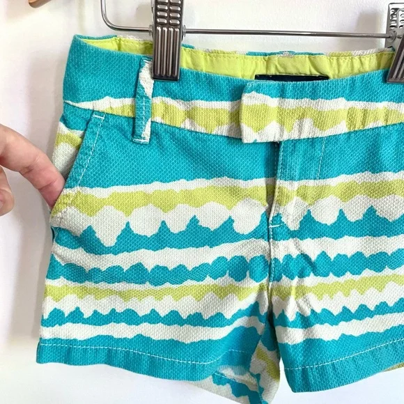 3/$25💥5 Tommy Hilfiger Nautical & Preppy Woven Twill Midi Shorts, Aqua & Lime - Picture 3 of 9